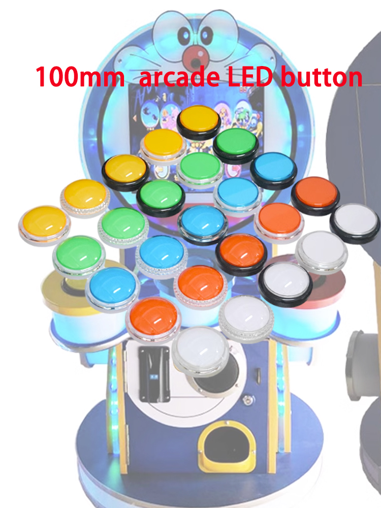 Arcade Game Jackpot - 12V Arcade LED-knop 100 mm vlakke